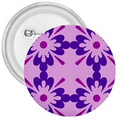 Pink And Purple Flowers Pattern 3  Buttons by shoopshirt