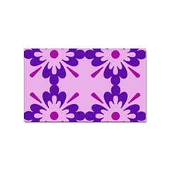 Pink And Purple Flowers Pattern Sticker Rectangular (10 Pack) by shoopshirt