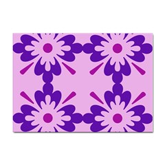 Pink And Purple Flowers Pattern Sticker A4 (100 Pack) by shoopshirt