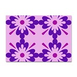 Pink And Purple Flowers Pattern Sticker A4 (100 pack) Front