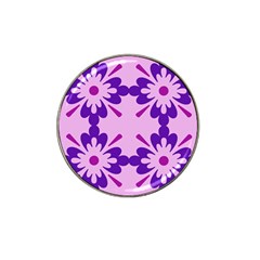 Pink And Purple Flowers Pattern Hat Clip Ball Marker by shoopshirt