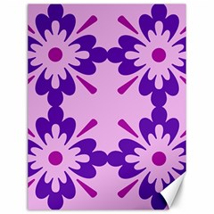 Pink And Purple Flowers Pattern Canvas 12  X 16  by shoopshirt