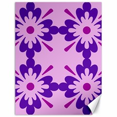 Pink And Purple Flowers Pattern Canvas 18  X 24 