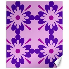 Pink And Purple Flowers Pattern Canvas 20  X 24  by shoopshirt