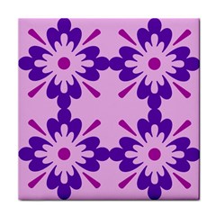 Pink And Purple Flowers Pattern Face Towel by shoopshirt