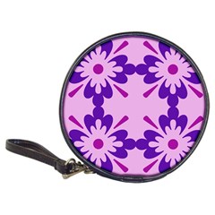 Pink And Purple Flowers Pattern Classic 20-cd Wallets by shoopshirt