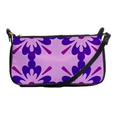 Pink And Purple Flowers Pattern Shoulder Clutch Bag by shoopshirt