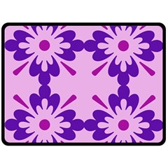 Pink And Purple Flowers Pattern Fleece Blanket (large) by shoopshirt