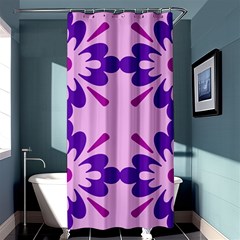 Pink And Purple Flowers Pattern Shower Curtain 36  X 72  (stall) 