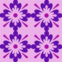 Pink And Purple Flowers Pattern Play Mat (rectangle) by shoopshirt