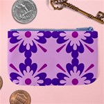 Pink And Purple Flowers Pattern Large Coin Purse Back