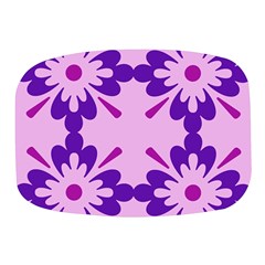 Pink And Purple Flowers Pattern Mini Square Pill Box by shoopshirt