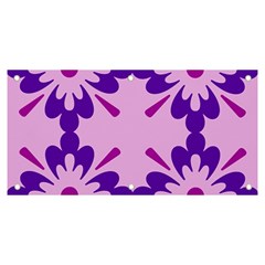 Pink And Purple Flowers Pattern Banner And Sign 6  X 3  by shoopshirt