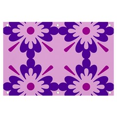 Pink And Purple Flowers Pattern Banner And Sign 6  X 4 