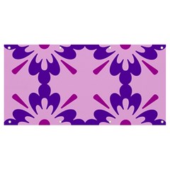 Pink And Purple Flowers Pattern Banner And Sign 8  X 4  by shoopshirt