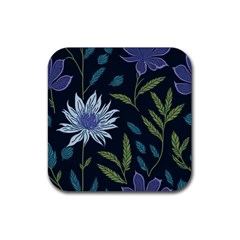 Abstract Floral- Ultra-stead Pantone Fabric Rubber Coaster (square) by shoopshirt