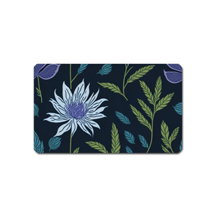 Abstract Floral- Ultra-stead Pantone Fabric Magnet (Name Card)