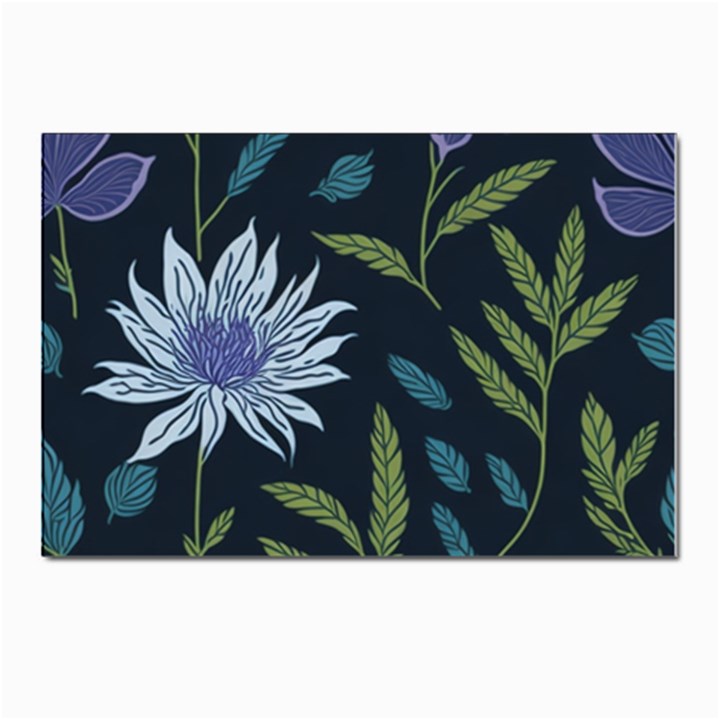 Abstract Floral- Ultra-stead Pantone Fabric Postcards 5  x 7  (Pkg of 10)