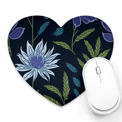 Abstract Floral- Ultra-stead Pantone Fabric Heart Mousepad by shoopshirt