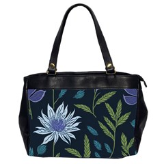 Abstract Floral- Ultra-stead Pantone Fabric Oversize Office Handbag (2 Sides) by shoopshirt