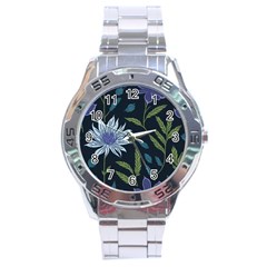 Abstract Floral- Ultra-stead Pantone Fabric Stainless Steel Analogue Watch by shoopshirt