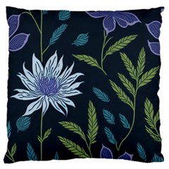 Abstract Floral- Ultra-stead Pantone Fabric Large Cushion Case (two Sides)