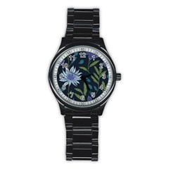 Abstract Floral- Ultra-stead Pantone Fabric Stainless Steel Round Watch by shoopshirt