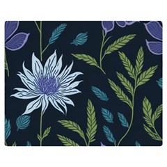 Abstract Floral- Ultra-stead Pantone Fabric Two Sides Premium Plush Fleece Blanket (medium) by shoopshirt