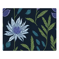 Abstract Floral- Ultra-stead Pantone Fabric Two Sides Premium Plush Fleece Blanket (large) by shoopshirt