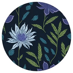 Abstract Floral- Ultra-stead Pantone Fabric Round Trivet by shoopshirt