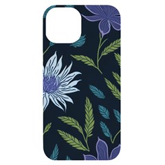 Abstract Floral- Ultra-stead Pantone Fabric Iphone 14 Black Uv Print Case