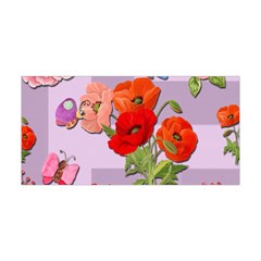 Seamless Pattern With Roses And Butterflies Yoga Headband by shoopshirt