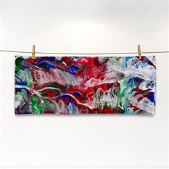 Abstract Waves Hand Towel by kaleidomarblingart