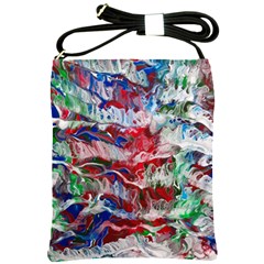 Abstract Waves Shoulder Sling Bag