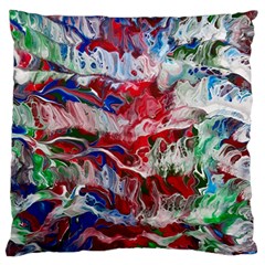 Abstract Waves Large Cushion Case (one Side) by kaleidomarblingart