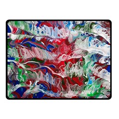 Abstract Waves Two Sides Fleece Blanket (small) by kaleidomarblingart