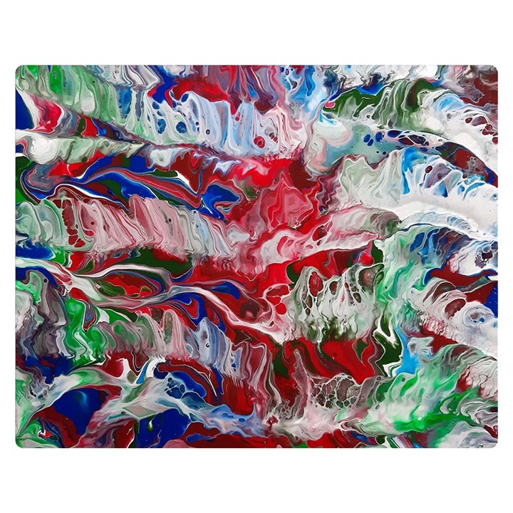 Abstract waves Two Sides Premium Plush Fleece Blanket (Medium)