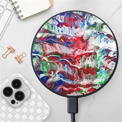 Abstract Waves Wireless Fast Charger(black) by kaleidomarblingart