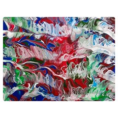 Abstract Waves Premium Plush Fleece Blanket (extra Small) by kaleidomarblingart