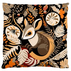 Vintage Possum Pattern Large Premium Plush Fleece Cushion Case (one Side) by Valentinaart