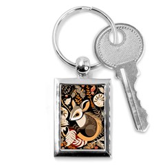 Vintage Possum Pattern Key Chain (rectangle) by Valentinaart