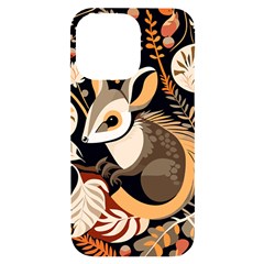 Vintage Possum Pattern Iphone 14 Pro Max Black Uv Print Case