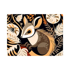 Vintage Possum Pattern Premium Plush Fleece Blanket (mini) by Valentinaart