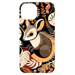 Vintage Possum Pattern Iphone 14 Black Uv Print Case