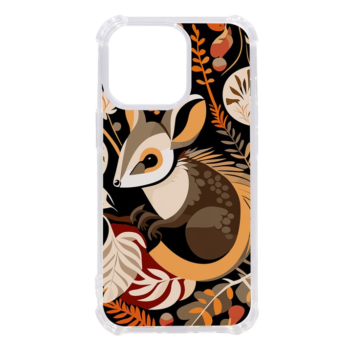 Vintage Possum Pattern iPhone 13 Pro TPU UV Print Case