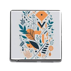 Pattern Flowers Design Nature Memory Card Reader (square 5 Slot) by uniart180623