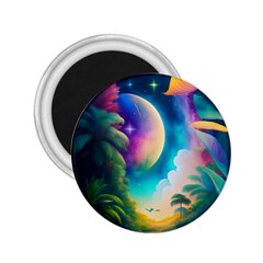 Jungle Moon Light Plants Space 2 25  Magnets by uniart180623