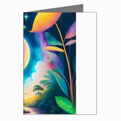 Jungle Moon Light Plants Space Greeting Cards (pkg Of 8) by uniart180623