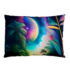 Jungle Moon Light Plants Space Pillow Case (two Sides) by uniart180623