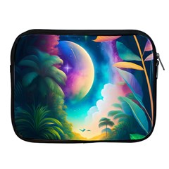 Jungle Moon Light Plants Space Apple Ipad 2/3/4 Zipper Cases by uniart180623